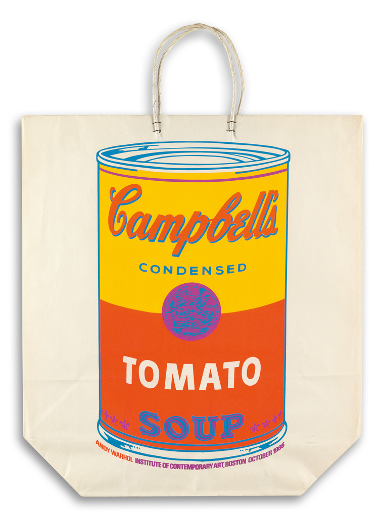 ANDY WARHOL Campbells Soup Can on a Shopping Bag.